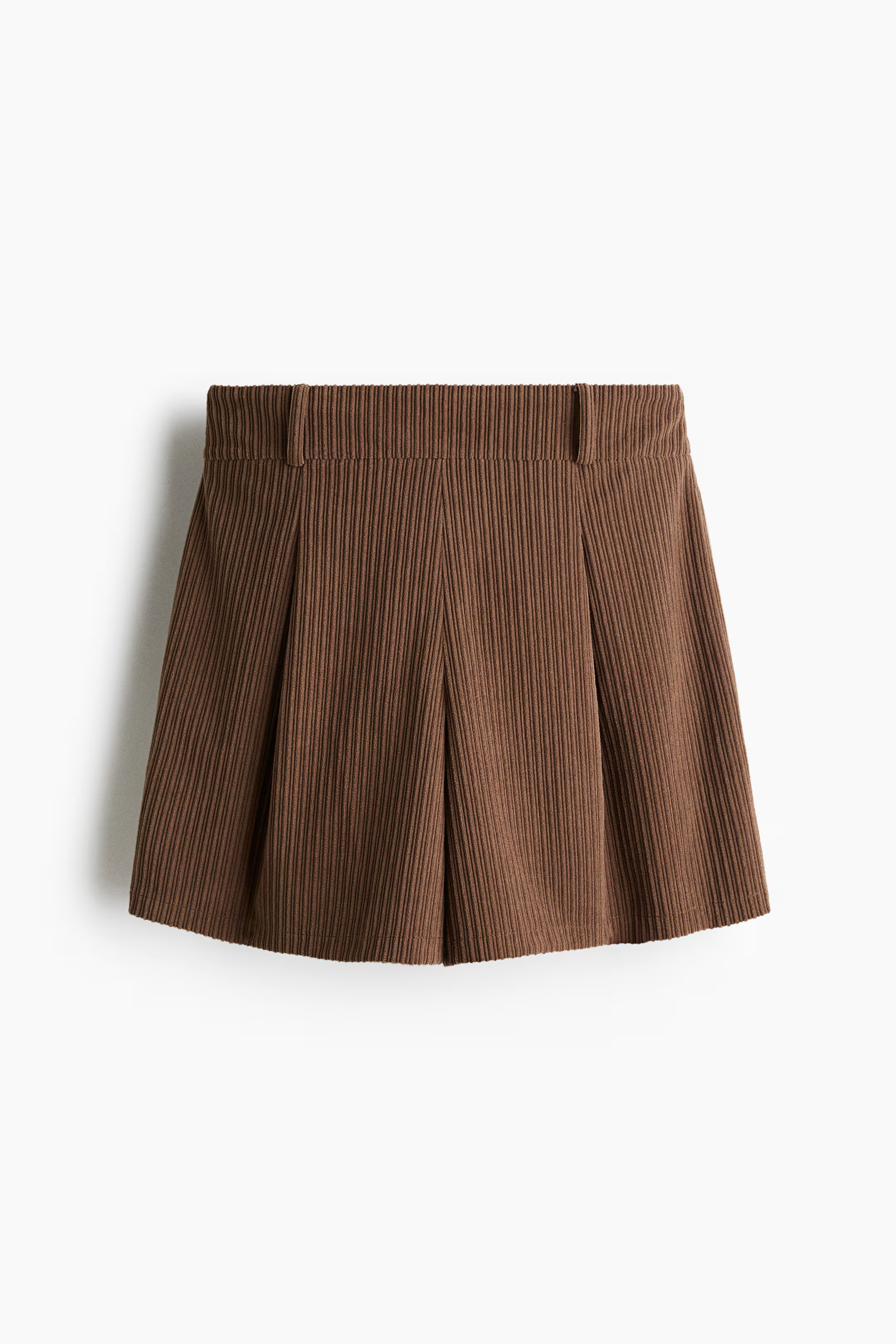 Pleated skort - Brown - Ladies | H&M GB | H&M (UK, MY, IN, SG, PH, TW, HK)