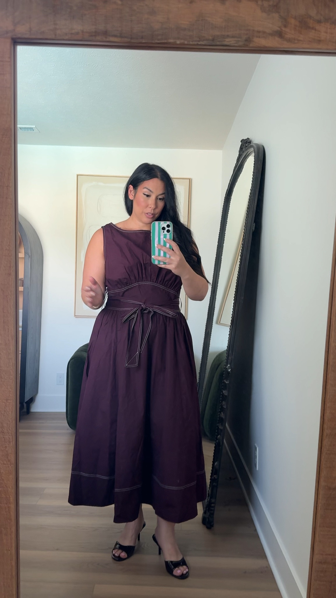 Love the color and stitching on this dress! Wearing a large! midsize, fall fashion, fall style, walmart skirt, plaid skirt, trending fall, affordable fashion, walmart fashion 

 #LTKSeasonal #LTKMidsize