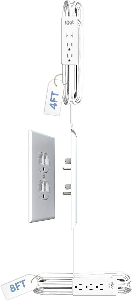 Sleek Socket Original & Patented Ultra-Thin Outlet Concealer with Cord Concealer Kit, Dual Power ... | Amazon (US)