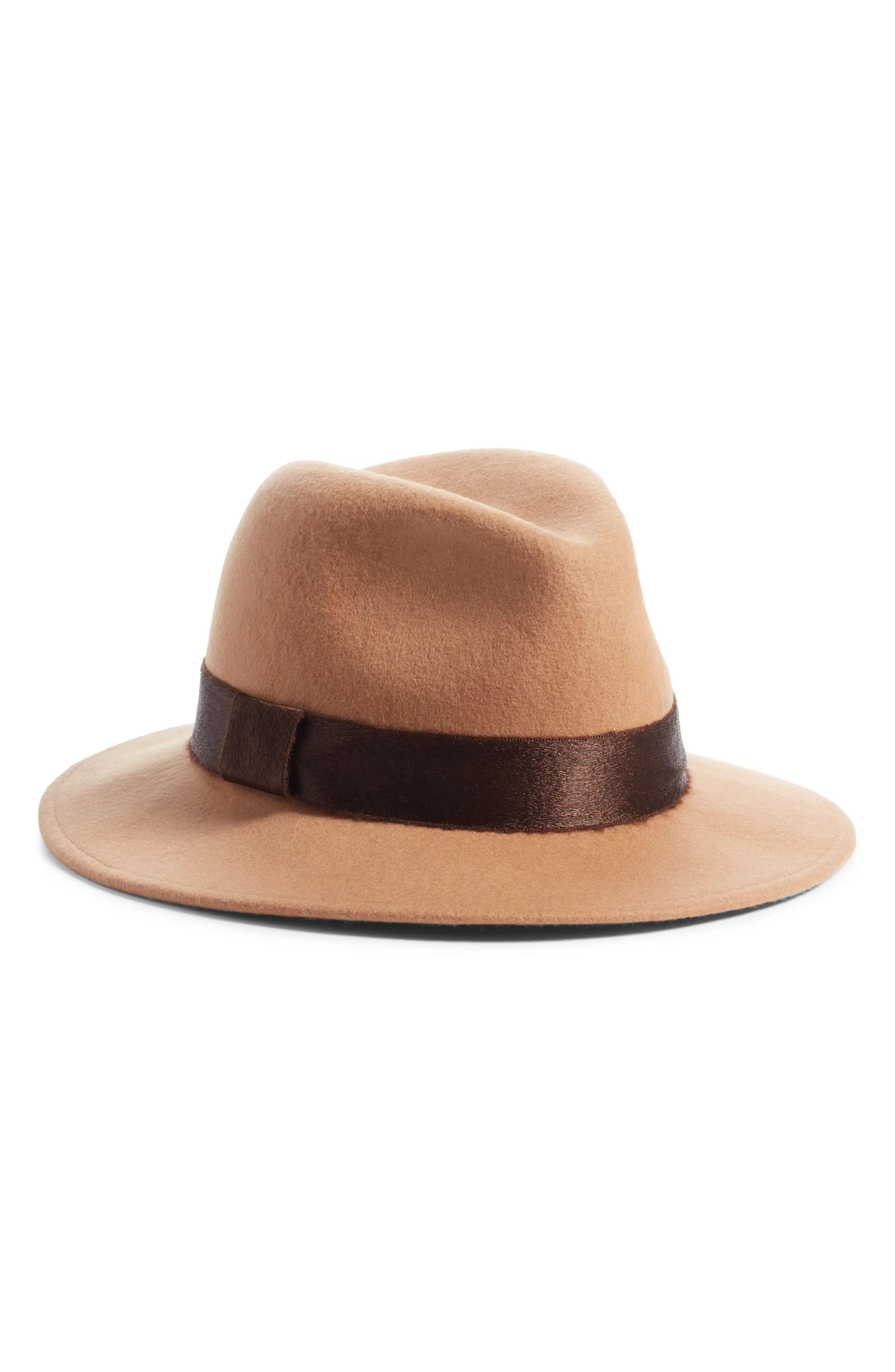 Shine Trim Wool Fedora Hat | Nordstrom