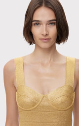 DISCO KNIT BUSTIER MINI DRESS | Herve Leger