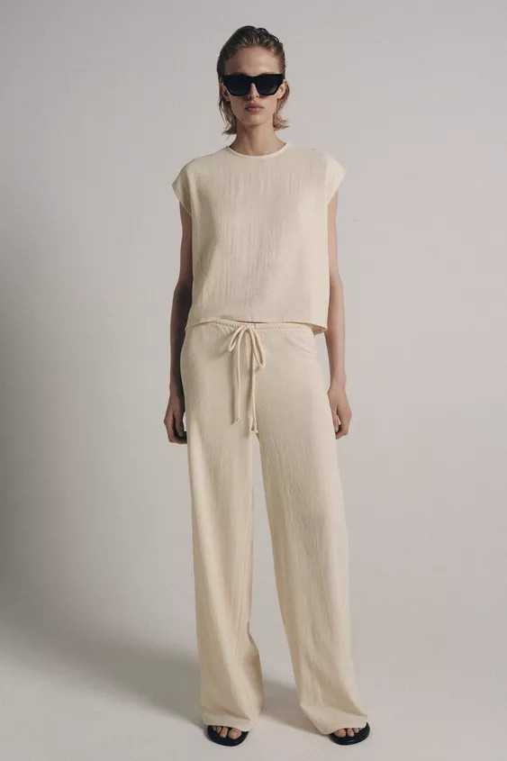 RUSTIC STRAIGHT LEG PANTS | Zara US