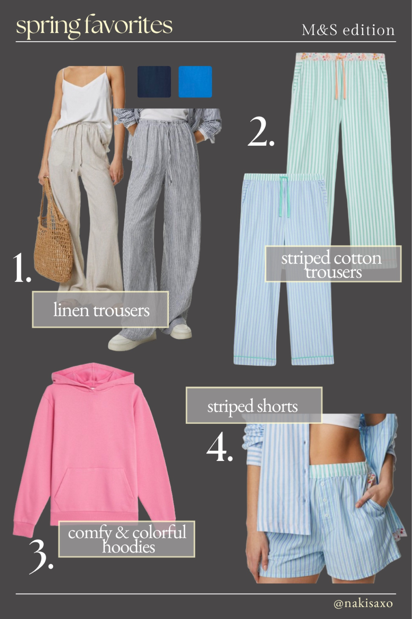 M&S is a hidden gold mine for the perfect (& on-trend) spring trousers! 

These have been selling out like crazy but sign up for restock notifications so you can grab them as soon as they’re back. 

UK & US sites both linked! 

PSA for the linen trousers- I sized up to a UK 8 short (US 4?) instead of my regular UK 4 or 6 (US 0 or 2) for a looser style and more comfy fit. I also picked up the cargo version I’ve linked from the kids section (size 13-14) and they’re perfect. 

#LTKfindsunder50 #LTKstyletip #LTKSeasonal