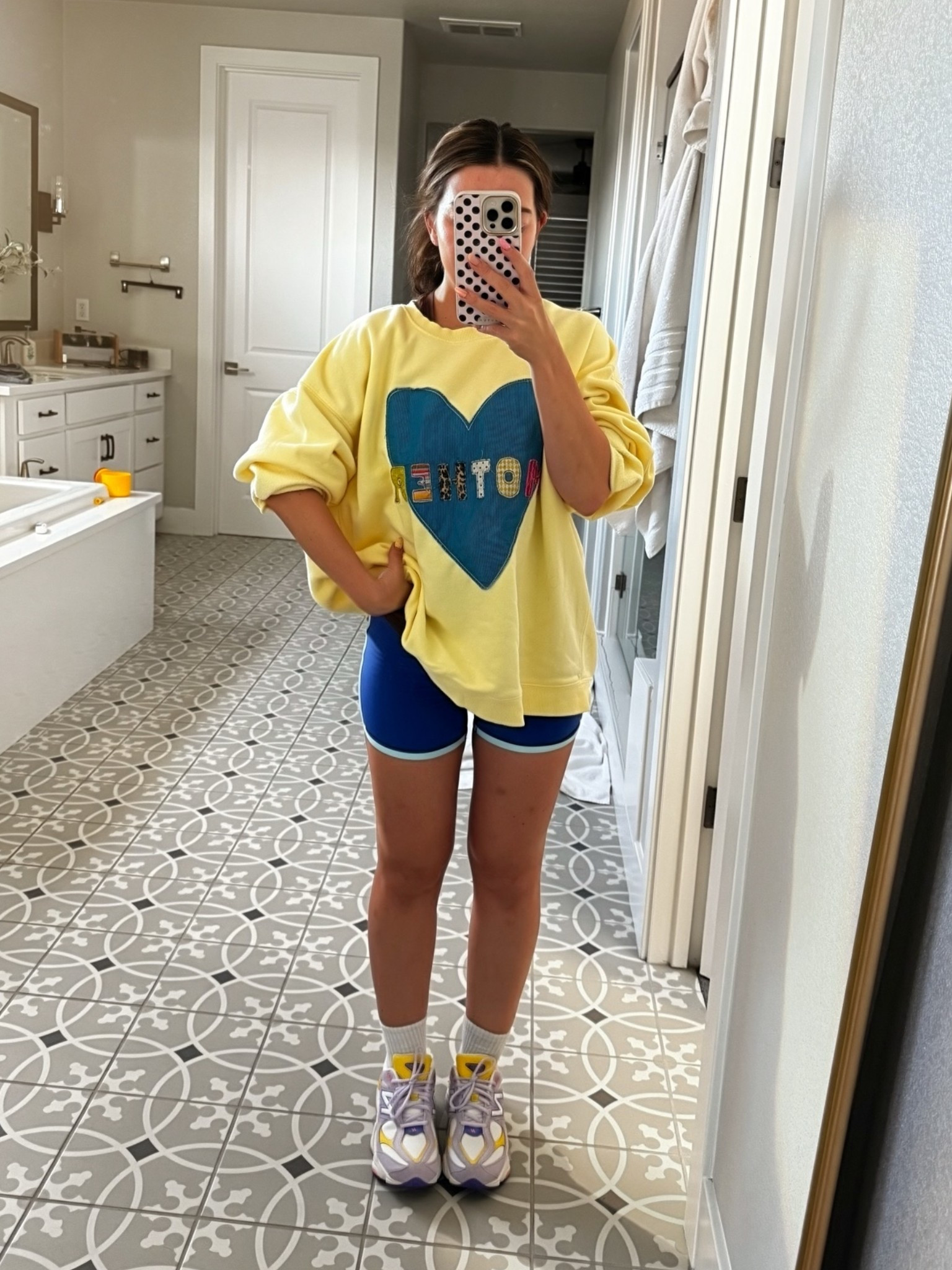 One of my favorite Target athleisure sets + pullover

Mom outfit
Travel outfit
Biker shorts
Target style
Sports bra
Cute oversized yellow crew neck
New balance 9060 sneakers

#LTKootd #LTKmomlife #LTKSeasonal