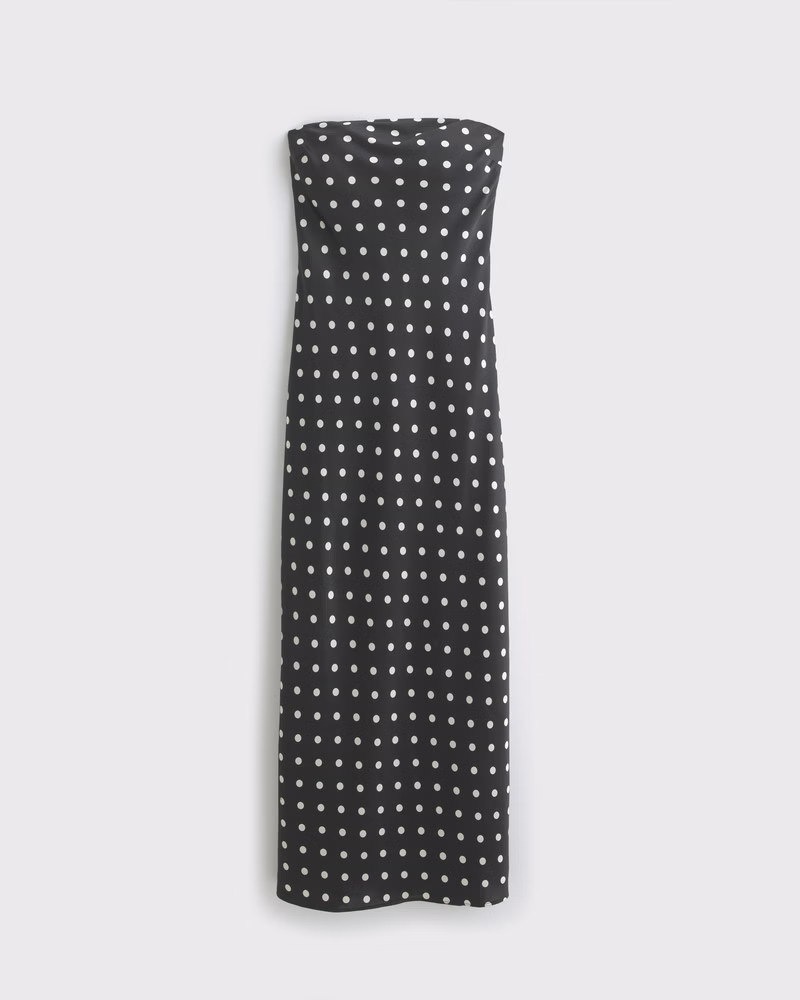 Strapless Scarf Maxi Dress | Abercrombie & Fitch (US)