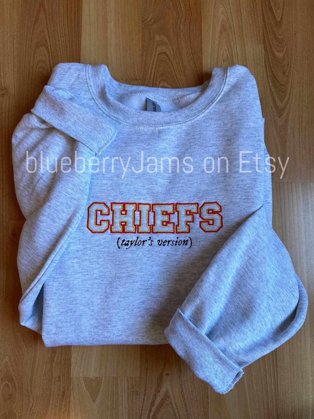 Chiefs Taylor's Version Embroidered Crewneck - Etsy | Etsy (US)