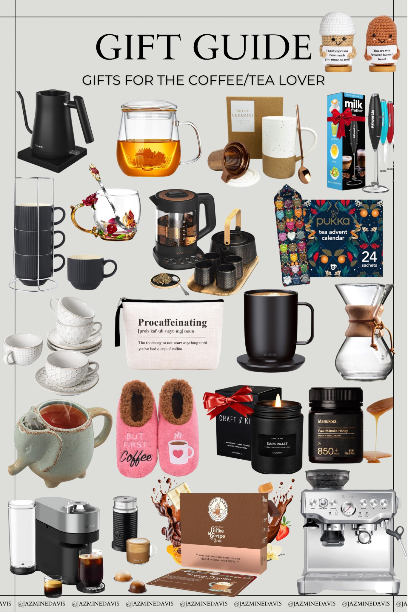 For the coffee and tea lovers in your life! ☕🍵 This Gift Guide is packed with everything from stunning tea sets to the latest coffee gadgets. Perfect for gifting warm, cozy moments this holiday season. Find these must-haves and more at Amazon and other favorite spots! 


#GiftGuide #CoffeeLover #TeaTime #KitchenEssentials #HomeMustHaves #AmazonFinds #HolidayShopping #MustHaveGifts #CozySeason #BaristaDreams #HolidayVibes

#LTKGiftGuide #LTKCyberWeek #LTKHoliday