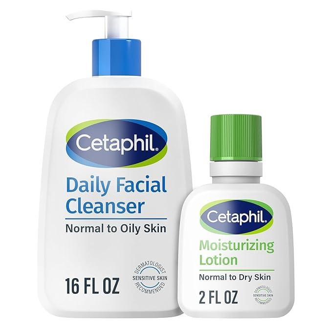 Cetaphil Daily Facial Cleanser Gentle Face Wash + Lotion, 16oz | Amazon (US)