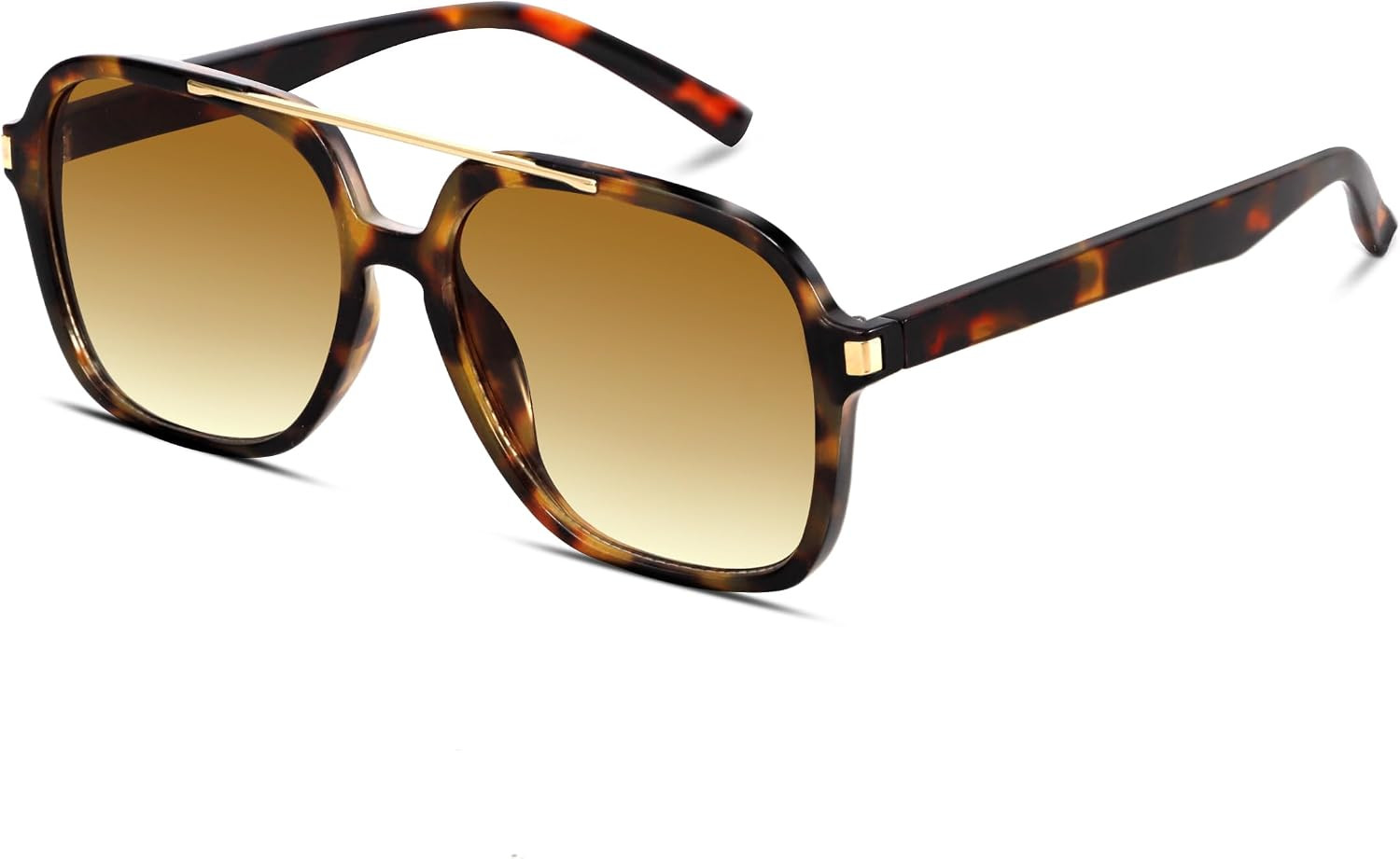 GUVIVI Aviator Sunglasses for Women Men Retro Square 70s Sun Glasses | Amazon (US)