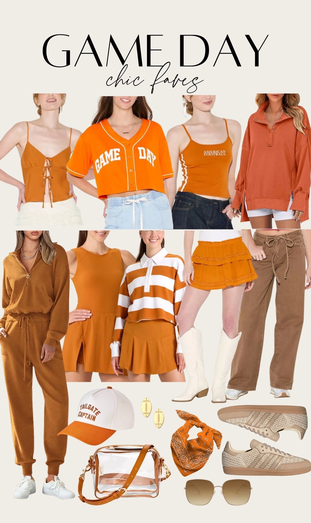 Game day favorites! Perfect for sports moms, back to school, teachers and game day fits 

Orange game day, orange football outfit, orange tail gate outfit, Taylor swift orange era, life of a showgirl era, football game outfit, college outfit, back to school outfit, Chicago bears outfit  

#LTKStyleTip #LTKSaleAlert