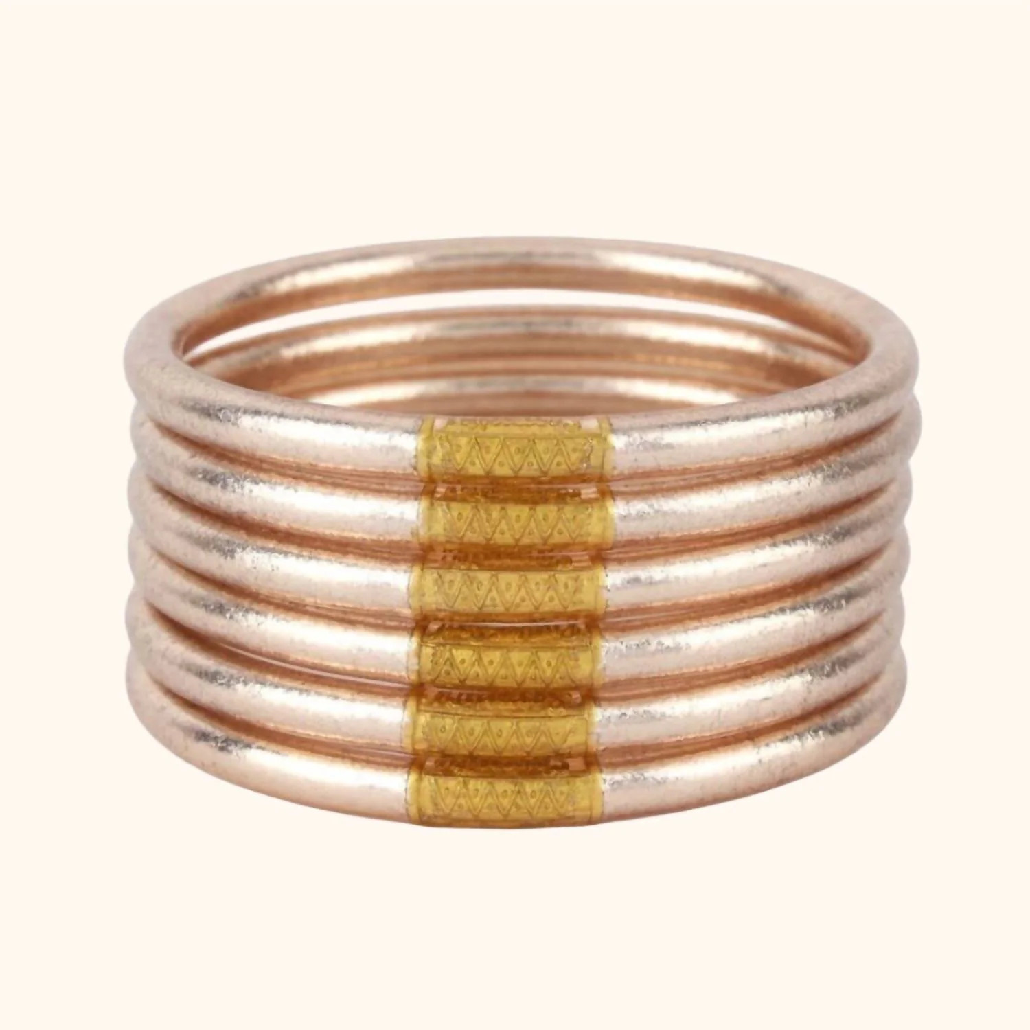 Set Of 6 Bangles In Champagne | Shop Simon