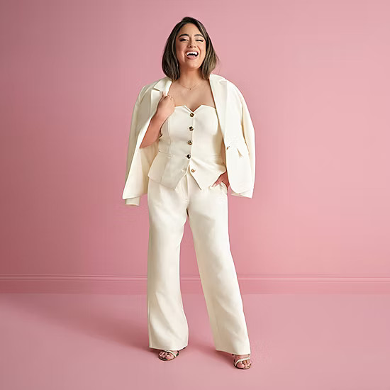 Bold Elements x Ally Brooke Womens Blazer, Color: Sugar Swizzle - JCPenney | JCPenney