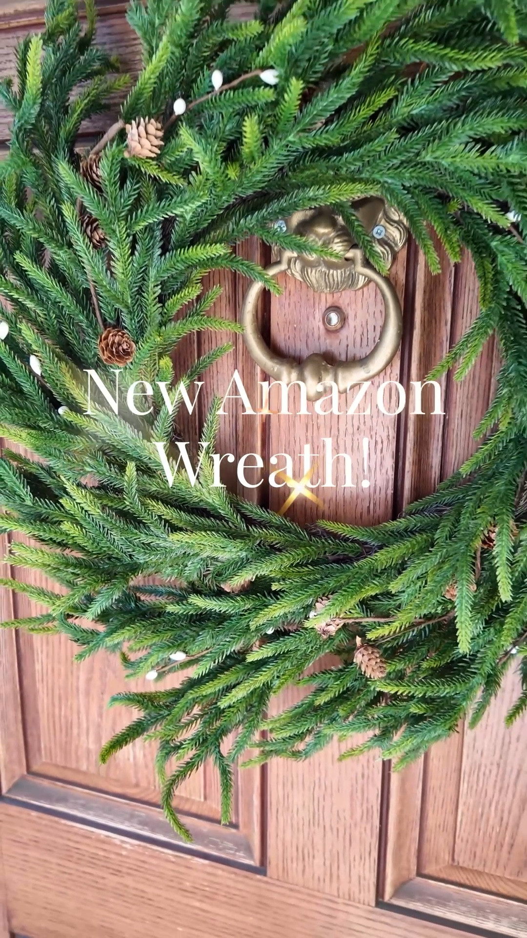ON SALE!! This might be my favorite Amazon find of the season. 🤍 This faux cedar wreath looks so real, has the prettiest soft evergreen texture, and instantly makes the house feel warm and winter-cozy. It’s lightweight, full, and the perfect neutral holiday touch if you love a simple, timeless Christmas aesthetic. 

#LTKFindsUnder50 #LTKHome #LTKHoliday