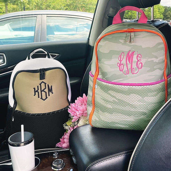 Monogrammed Neoprene Backpack | Marleylilly