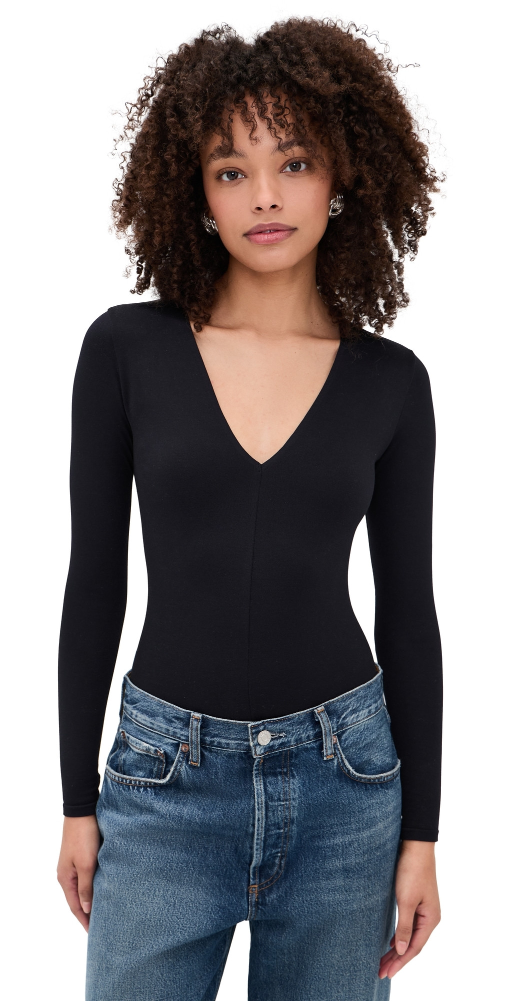 Commando Prima Ballet Deep V Bodysuit Black One Size | Shopbop