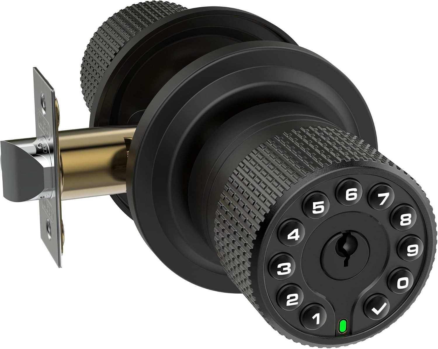 Keypad & Key Smart Door Lock, 50 User Codes, Waterproof, Auto Lock - Matte Black | Amazon (US)