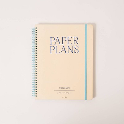 Papier 150pg Ruled Notebook 11"x8.5" Spiral Typographic: College Ruled Journal, Hard Cover, Adult Stationery | Target