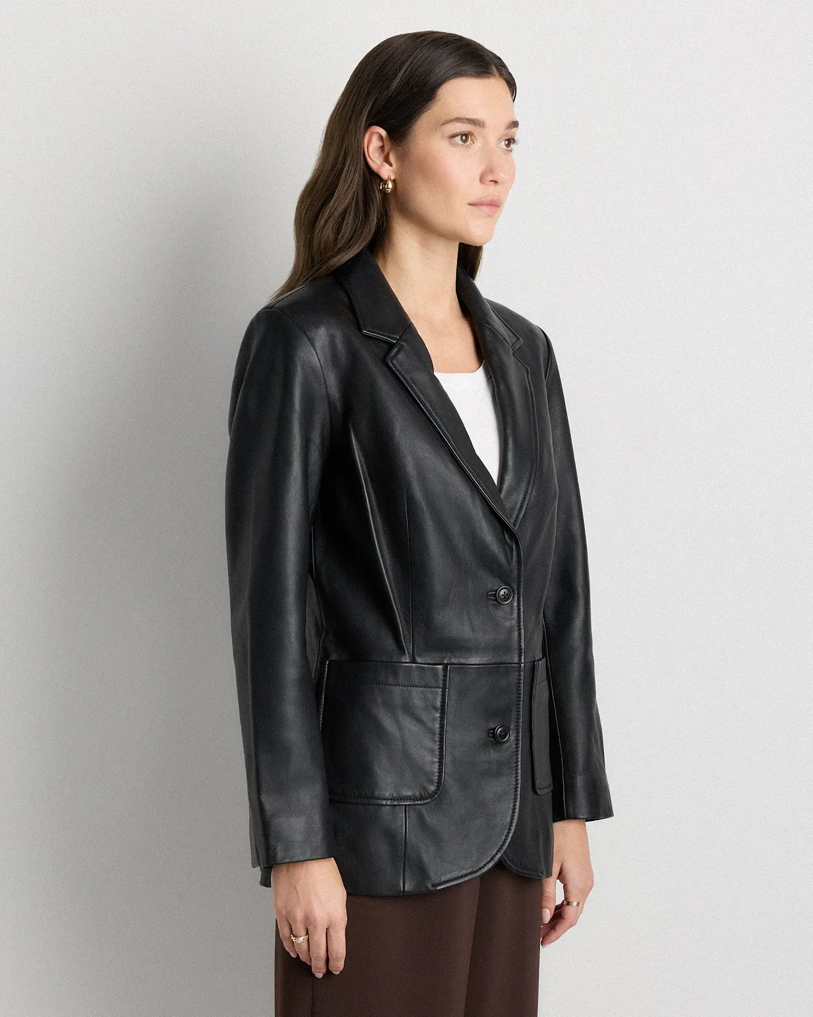 100% Leather Blazer | Quince
