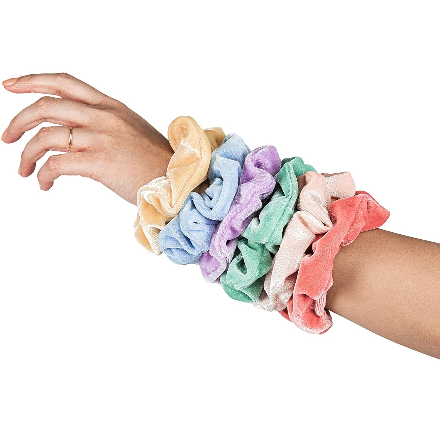 HARLOW Designer Velvet Scrunchies for hair, Big Scrunchies Velvet Packs for VSCO stuff, Hair Scru... | Amazon (US)