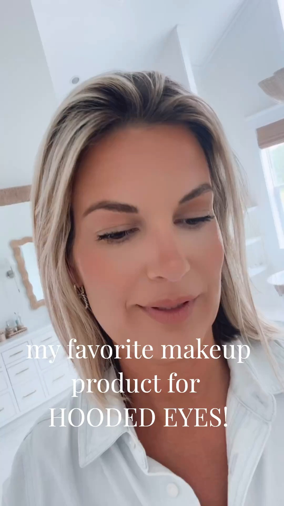 “Cashmere sculpt” shadow stick. Blends and then stays. Put it above the hood in a C or reverse C shape and blend with your finger. Put a lighter powder shadow on the lower part of the lid - it helps keep the hooded area dryer.

#LTKgrwm #LTKOver40 #LTKBeauty