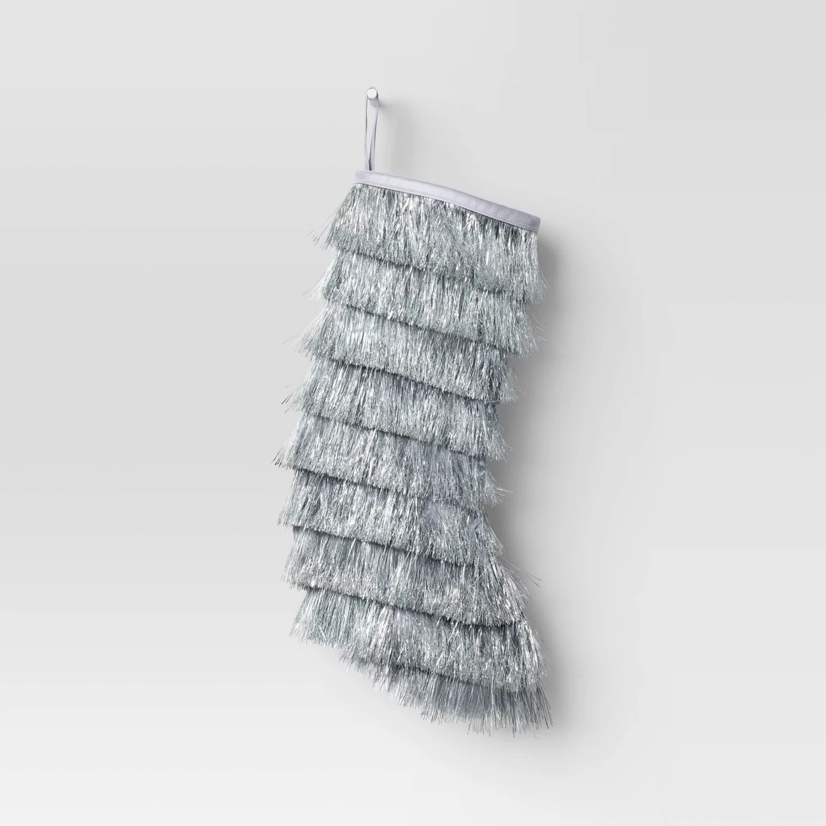 20" Christmas Tinsel Stocking Silver - Wondershop™ | Target