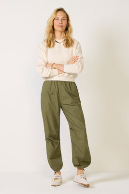 VELVET Women's Brooks Poplin Pants, Size XS, Green | Evereve