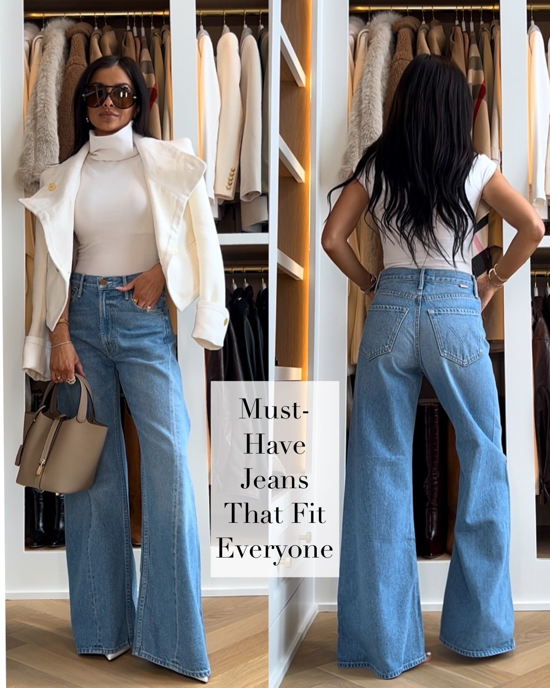 The wide leg jeans that truly flatter everyone. High waisted, elongating, and the perfect relaxed shape through the leg. So easy to dress up with a heel or keep casual with sneakers. A must for spring styling!

Lemon Twist Jeans – Wearing a size 24, runs true to size Top – Wearing an XS
Jacket - Wearing an XS

MiaMiaMine wide leg jeans high waist denim spring outfit idea flattering jeans everyday chic elevated basics capsule wardrobe staple light wash denim outfit inspiration Nordstrom favorites must have denim favorite jeans