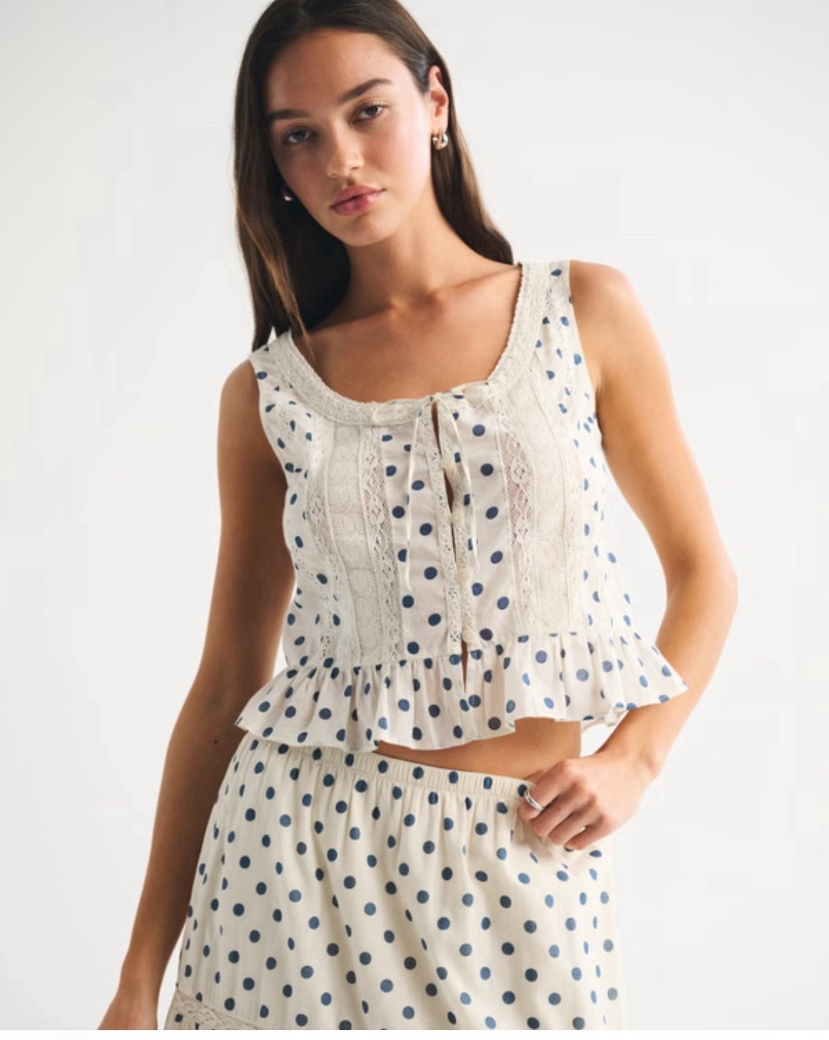 How cute is this new boho style lace trim tank from Abercrombie?!!

#LTKSeasonal #LTKSaleAlert