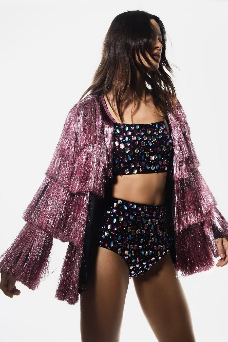 Metallic Tinsel Jacket | Nasty Gal US