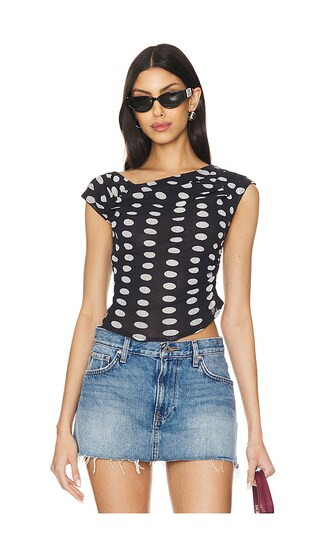 Printed Luna Top in Black Combo | Revolve Clothing (Global)