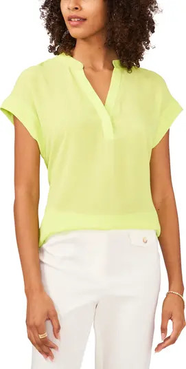 Chaus Split Neck Georgette Blouse | Nordstrom | Nordstrom