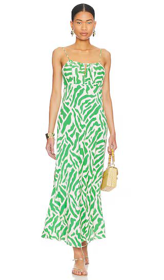 San Paolo Midi Dress in Tulli Print Green | Revolve Clothing (Global)