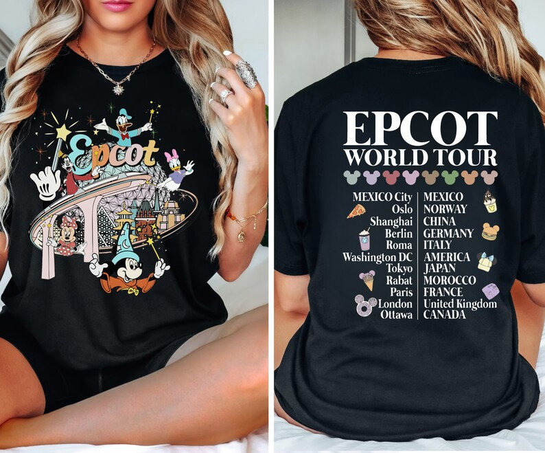 Epcot World Tour Shirt,sweatshirt, Hoodie, Disney Epcot Matching Shirt, Disney Epcot Shirt, Disne... | Etsy (US)
