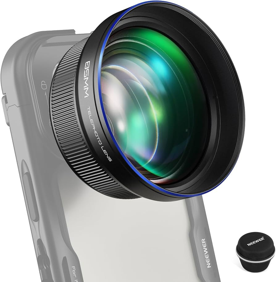 NEEWER HD 85MM Telephoto Phone Lens Only for 17mm Thread Backplate, 2.5X Magnification Compatible... | Amazon (US)