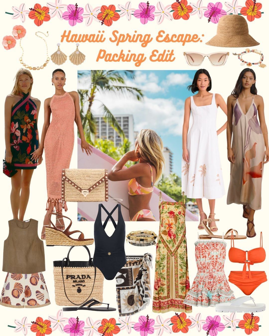 Chances are you’ve got a spring break coming up, and if Hawaii is on your itinerary, it’s time to start thinking about what’s going in your suitcase. 
When I pack, I try to stick to a cohesive color palette. It makes mixing and matching easy and means you need fewer accessories because everything just works together. Think easy, lightweight pieces that take you from beach days to seaside dinners.
Now all that’s left to do is enjoy your escape to the islands! Aloha. ☀️ 🏖️🌴🌺

@vixpaulahermanny @staud.clothing @hutch_design @lulus @simonmillerusa @madewell @lagencefashion @lablancaswim @ramybrook @farmrio
@margauxny @jimmychoo @dolcegabbana @prada @lespecs @maisonvalentino @inkalloy @aritzia @ettika @nordstrom @anthropologie @bimbaylola 

#hawaiitravel #hawaiianstyle #hawaiianvacation #hawaiioutfits #islandvibe #packing #whattopack #packingforvacation #vacationpacking #packwithme #packingtips #vacationoutfits #outfits #outfitideas #travelessentials #jetsetstyle #resortwear #tropicalstyle 





#LTKTravel