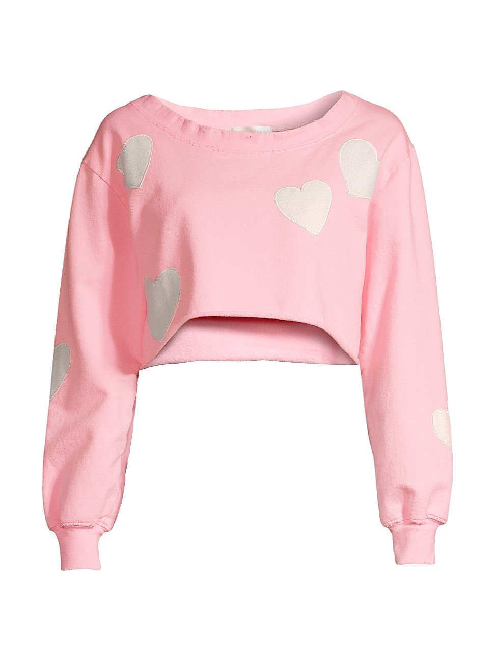 Angelou Cropped Heart Patch Top | Saks Fifth Avenue