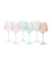 Set Of 6 Milky Stem Assorted Wine Glasses | Marshalls