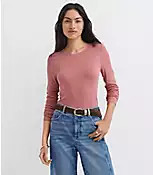 Long Sleeve Crew Neck Tee | LOFT