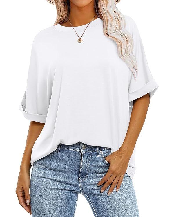 Zeagoo Women Oversized T-Shirt Summer Casual Short Sleeve Loose Tee Tops | Amazon (US)