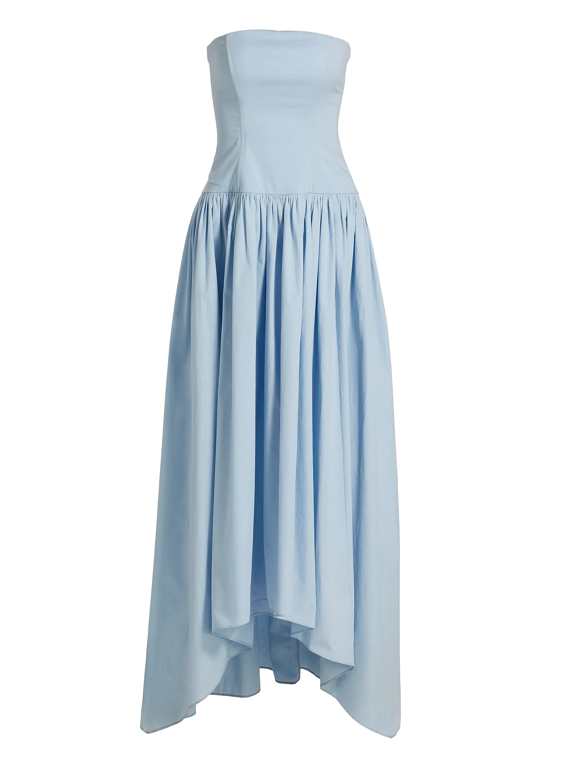 Nayara Poplin Strapless High-Low Dress | Saks Fifth Avenue