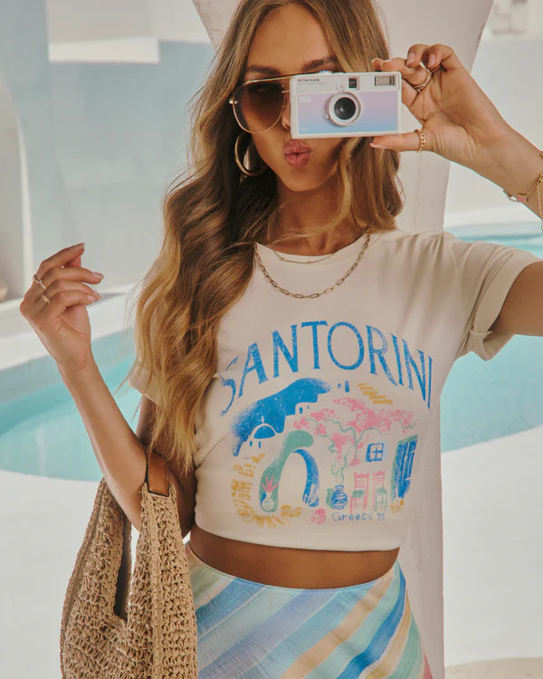 Santorini Short Sleeve Graphic Tee | VICI