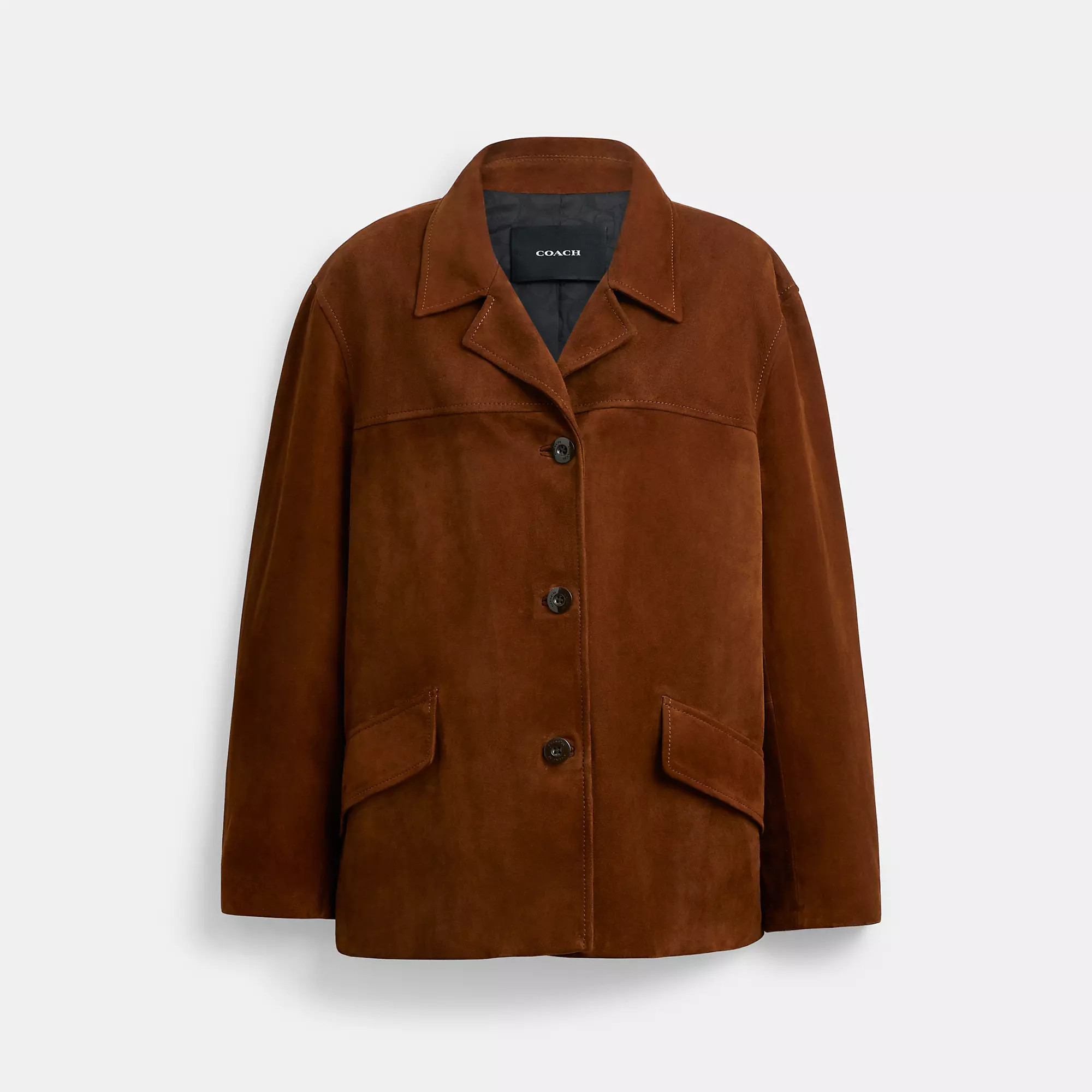 Sculpted C Suede Jacket | Coach (US)