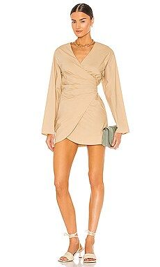 Song of Style Fifi Mini Dress in Sand Beige from Revolve.com | Revolve Clothing (Global)