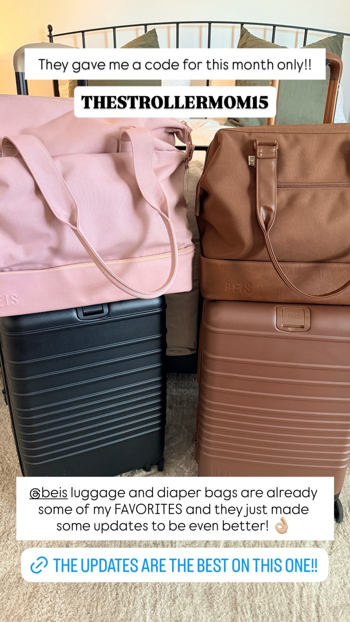 @beis luggage and diaper bags are already some of my FAVORITES and they just made some updates to be even better! 👌🏼 They gave me a code for this month only!!

 THESTROLLERMOM15

#LTKTravel #LTKmomlife #LTKBump