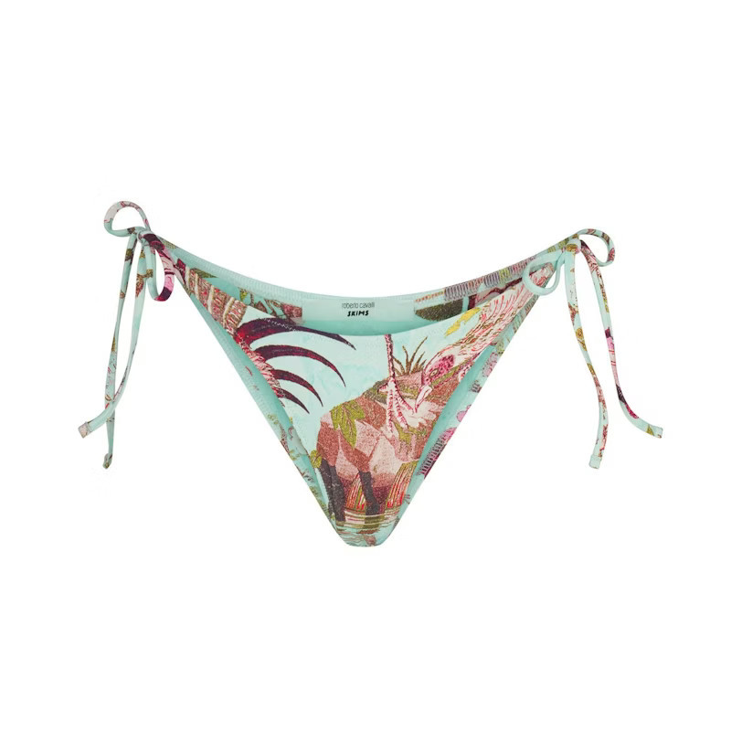 Women's SKIMS x Roberto Cavalli Dipped Tie Bikini Bottom in Fagianella Print | StockX