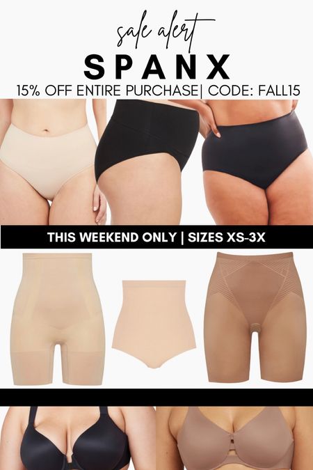 Spanx 15% off this weekend only! Use code FALL15 but any other time you can always use ASHLEYDXSPANX!! I am ordering these control briefs to try! But I am a longtime fan of the power panties and the shorts underneath dresses! Shapewear bras and underwear on sale! The minimized bra is great!! Shapewear runs true to size and I get a 2x in everything. If ever unsure size up!

#LTKCyberweek #LTKsalealert #LTKcurves