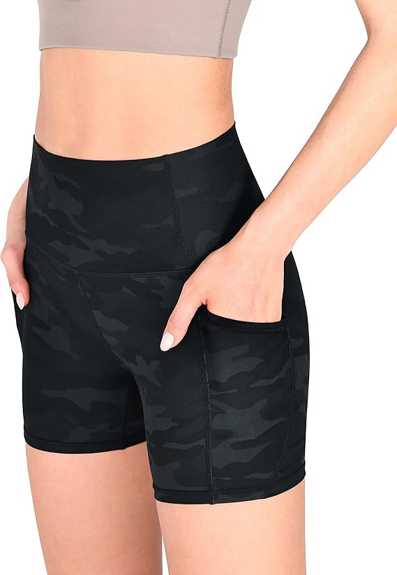 ODODOS Women's High Waisted Biker Shorts with Out Pockets, 5“ / 8" / 10" Inseam Workout Running... | Amazon (US)
