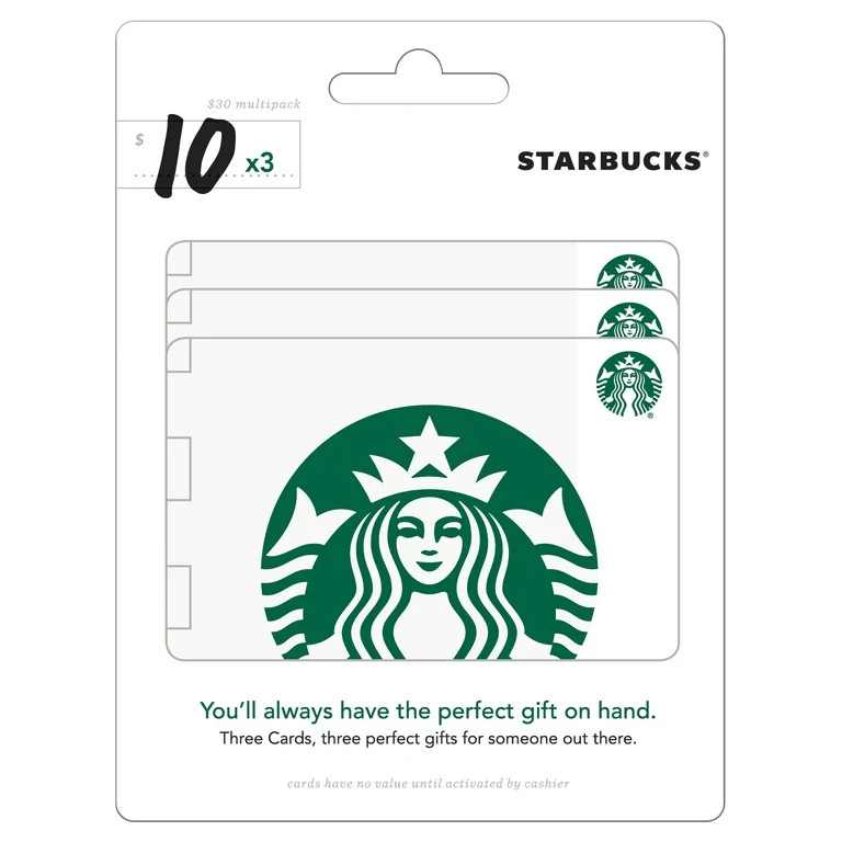 Starbucks $30 Multipack - 3/$10 Gift Cards - Walmart.com | Walmart (US)