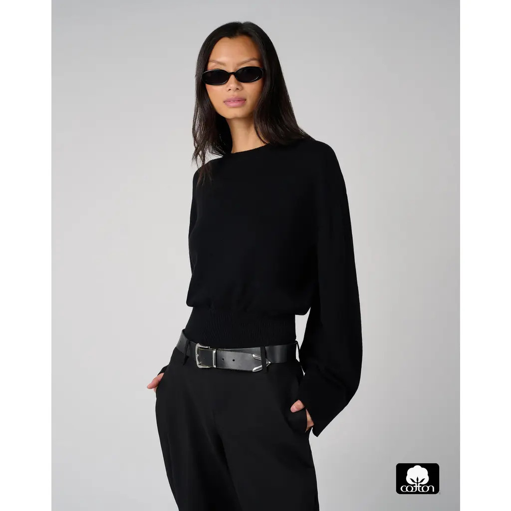 WeWoreWhat Bubble Crewneck Sweater in Black at Nordstrom, Size X-Small | Nordstrom