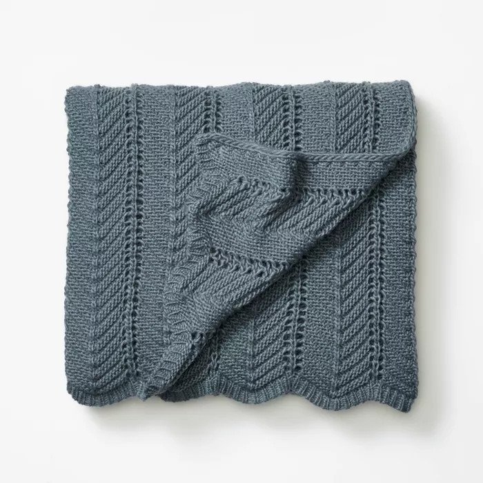 Herringbone Pointelle Throw Blanket - Threshold™ designed with Studio McGee | Target